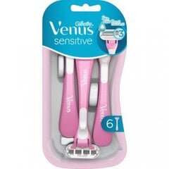 Бритва Gillette Venus Sensitive, 6 шт цена и информация | Косметика и средства для бритья | kaup24.ee