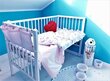 Lastele mõeldud voodipesu komplekt 4in1- roosa õunalill цена и информация | Beebide ja laste voodipesu | kaup24.ee
