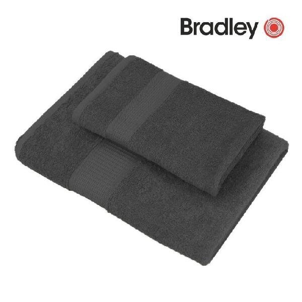 Bradley froteerätik, 100 x 150 cm, tumehall, 3tk цена и информация | Rätikud, saunalinad | kaup24.ee