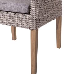 Aiatool Patsy Grey Wood Rattan 58 x 63 x 86 cm цена и информация | Садовые стулья, кресла, пуфы | kaup24.ee