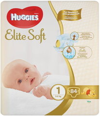 Подгузники «Huggies» Elite Soft Extra Care, 1 размер, 3-5 кг, 84 шт цена и информация | Huggies Товары для детей и младенцев | kaup24.ee