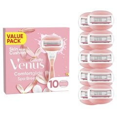 Бритвенные головки Gillette Venus Comfortglide Spa Breeze для женщин, 10 шт. цена и информация | Косметика и средства для бритья | kaup24.ee