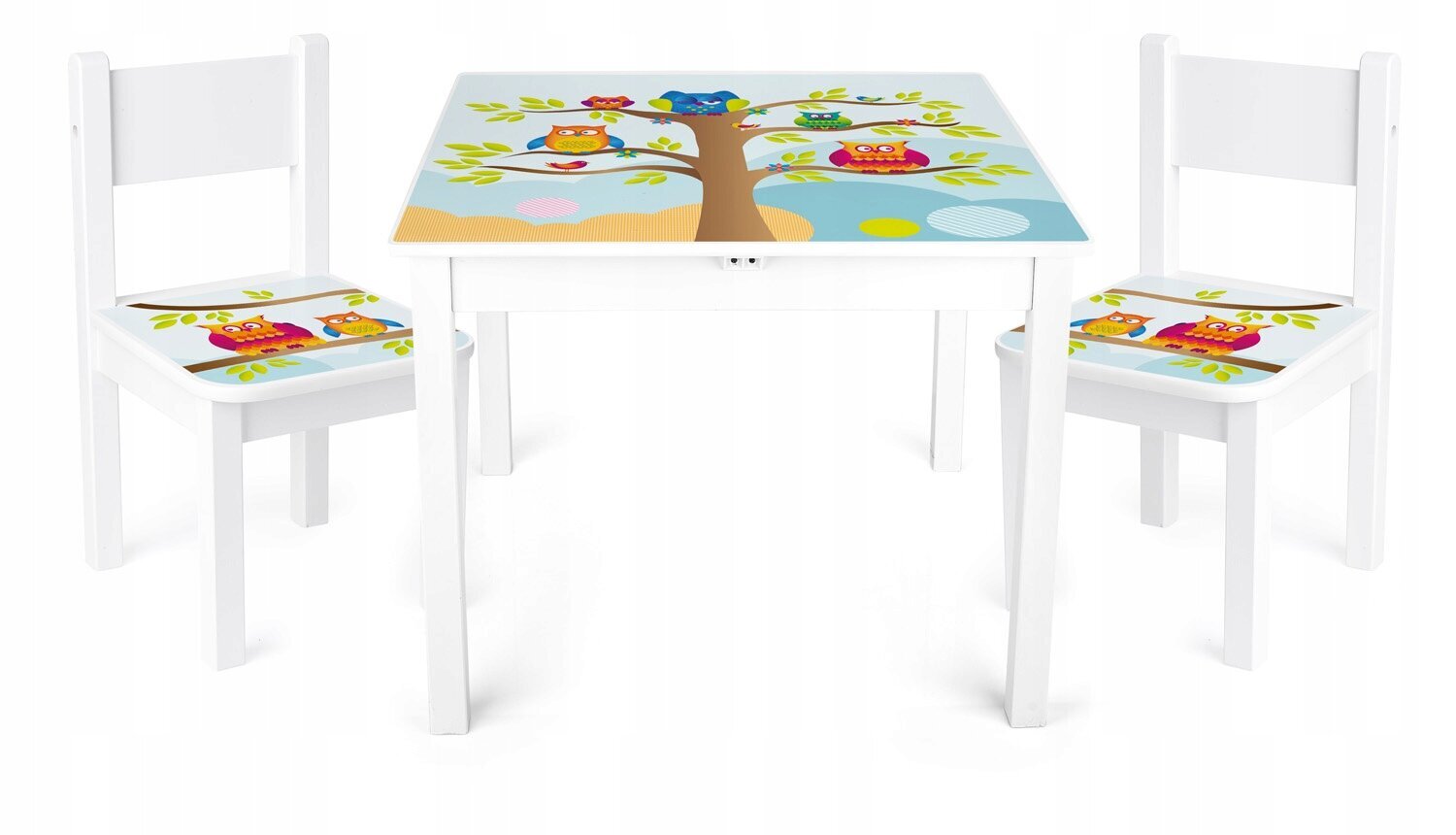 Yeti Owls laud kahe tooliga hind ja info | Laste lauad ja toolid | kaup24.ee