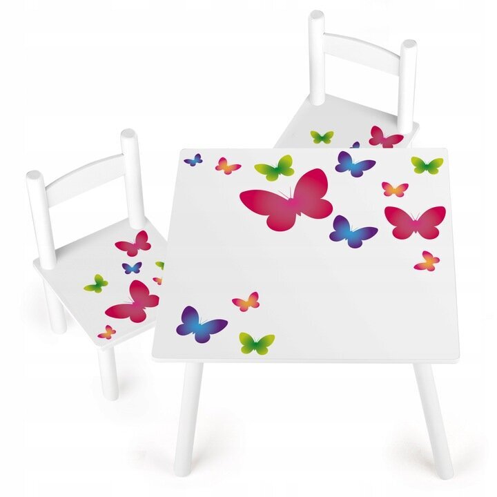 Butterfly laud kahe tooliga hind ja info | Laste lauad ja toolid | kaup24.ee