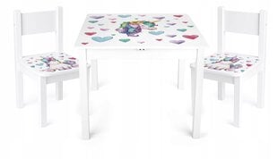 Ükssarviku laud kahe tooliga hind ja info | Laste lauad ja toolid | kaup24.ee