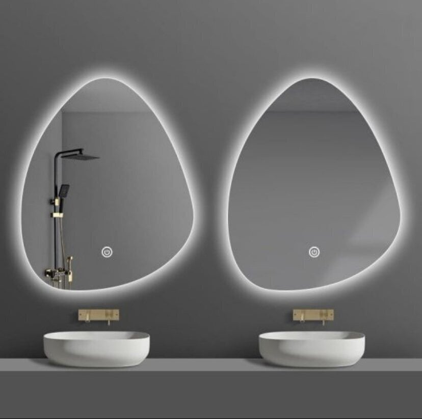 LED seinapeegel Rock, 80x60cm hind ja info | Vannitoa peeglid | kaup24.ee