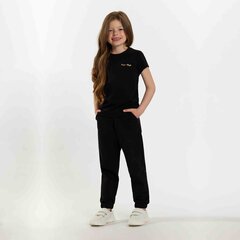 Tüdrukute T-särk Tup Tup, must цена и информация | Рубашки для девочек | kaup24.ee