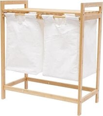 Бамбуковая корзина для белья Fetcoi цена и информация | Аксессуары для ванной комнаты | kaup24.ee