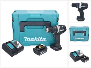 Аккумуляторная ударная дрель Makita DHP 484 RG1JB, 18 В, с аккумулятором и зарядным блоком цена и информация | Шуруповерты, дрели | kaup24.ee