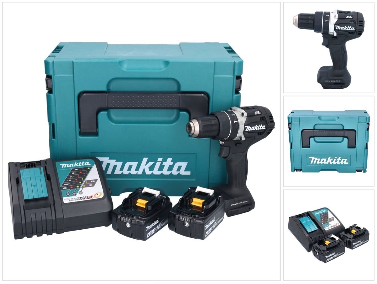 Lööktrell Makita Dhp 484 Rmjb, 18 V, koos aku ja laadijaga hind ja info | Akutrellid, kruvikeerajad | kaup24.ee