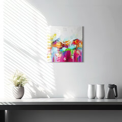 Seinakell Abstract Flowers, 30x30 cm цена и информация | Часы | kaup24.ee