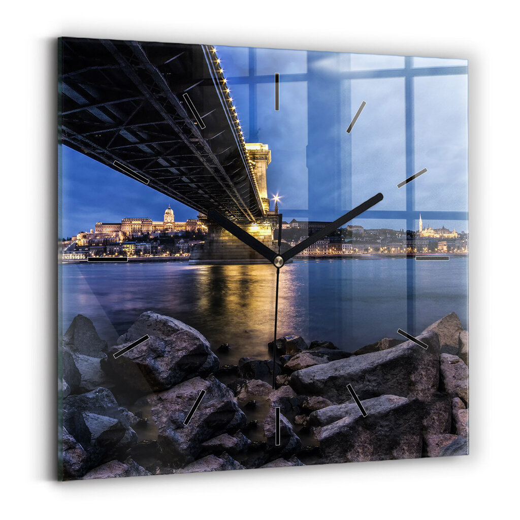Seinakell Rocky Shore Under the Bridge, 30x30 cm hind ja info | Kellad | kaup24.ee