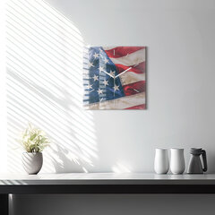 Seinakell Ameerika lipp, 30x30 cm hind ja info | Kellad | kaup24.ee