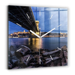 Seinakell Rocky Shore Under the Bridge, 30x30 cm hind ja info | Kellad | kaup24.ee