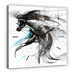 Seinakell Abstraction Hobune ja Naine, 30x30 cm hind ja info | Kellad | kaup24.ee