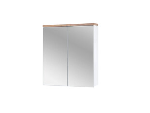 Тумба для ванной комнаты с 2D зеркалом Comad Bali Whitw 840 FSC, белый/коричневый цена и информация | Шкафчики для ванной | kaup24.ee