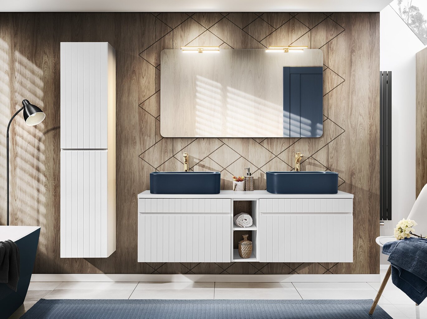 Töölaud vannitoakapile Iconic White 89-140-B, valge цена и информация | Lauaplaadid | kaup24.ee