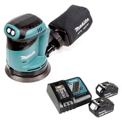 Аккумуляторная эксцентриковая шлифмашинка Makita DBO 180 RG 18 В 125 мм + 2х аккумулятора 6,0 Ач + зарядное устройство цена и информация | Шлифовальные машины | kaup24.ee