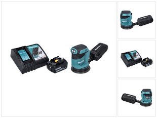 Makita DBO 180 RG1 akuga ekstsentriline lihvmasin 18 V 125 mm + 1x aku 6.0 Ah + laadija цена и информация | Шлифовальные машины | kaup24.ee