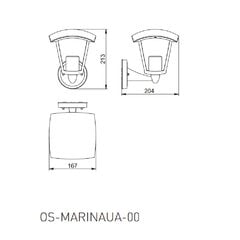 Välisaia seinavalgusti Marina, E27, Max.20W, IP54, Must цена и информация | Уличное освещение | kaup24.ee