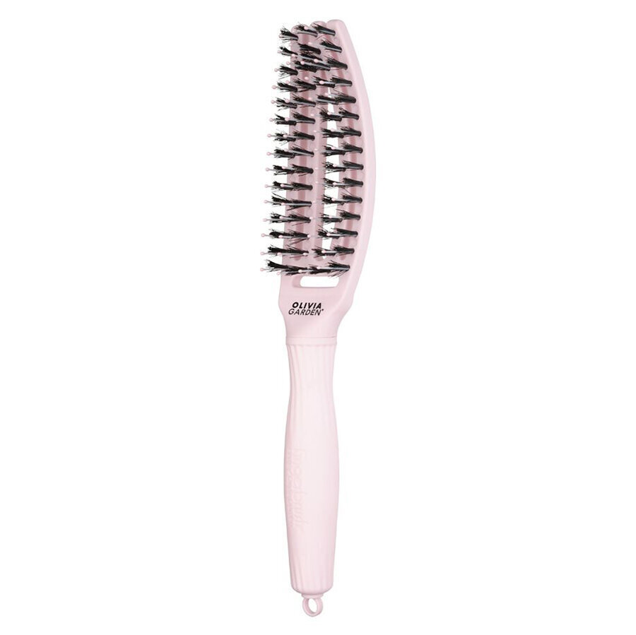 Väike juuksehari Olivia Garden Fingerbrush Combo Pastel Pink hind ja info | Juukseharjad, kammid, juuksuri käärid | kaup24.ee