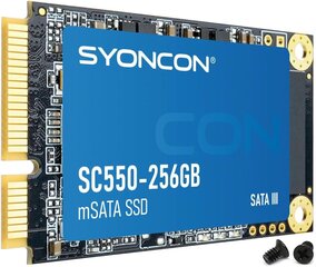 Syoncon SC550 mSATA SSD 256GB TLC 3D NAND Flash SATA III 6Gb/s внутренний твердотелый накопитель цена и информация | Внутренние жёсткие диски (HDD, SSD, Hybrid) | kaup24.ee