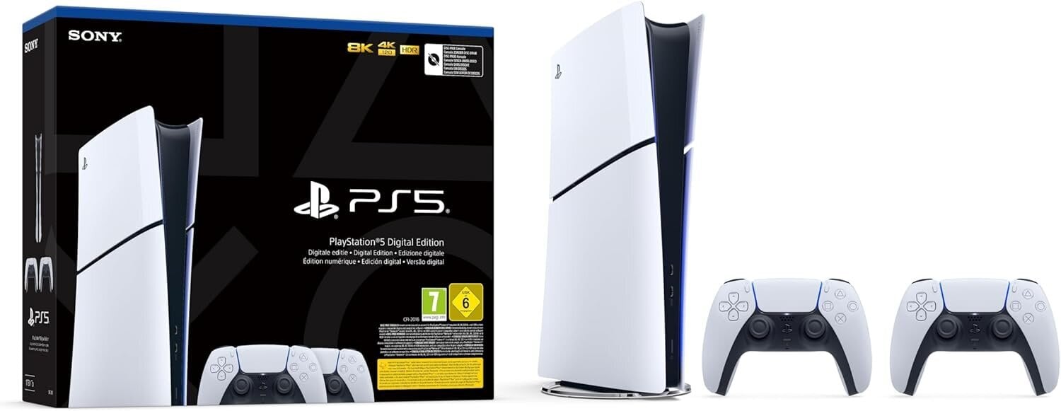 Playstation 5 Slim, digital + 2x DualSense Controllers hind ja info | Mängukonsoolid | kaup24.ee