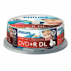 DVD+R Philips DR8I8B25F/00 (8,5 ГБ) цена и информация | Аксессуары для принтера | kaup24.ee