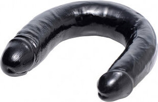 Realistlik topeltdildo Xr Brands, must hind ja info | Dildod | kaup24.ee