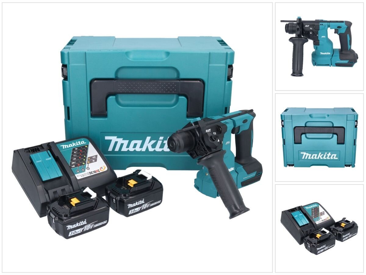 Akuperforaator Makita Dhr 183 Rfj, 18 V, koos aku ja laadijaga hind ja info | Lööktrellid | kaup24.ee