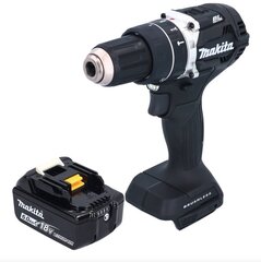 Akulööktrell Makita Dhp 484 G1B, 18 V, koos akuga, ilma laadijata hind ja info | Akutrellid, kruvikeerajad | kaup24.ee