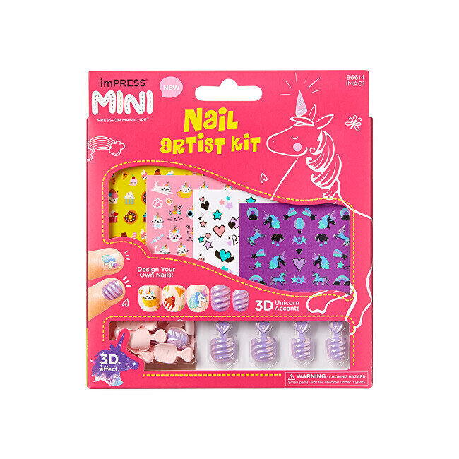 Maniküüri komplekt imPress Press-on Manicure Mini Kids&#39; Nail Artist Kit lastele, 31 tk цена и информация | Maniküüri ja pediküüri tarvikud | kaup24.ee