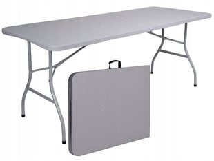 Стол складной "Bankietowo" 180x74 см, серый цена и информация | Садовые столы и столики | kaup24.ee