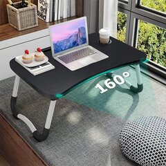 Стол складной LAPTOP BEDROOM TABLE BLACK 60x40 цена и информация | Охлаждающие подставки и другие принадлежности | kaup24.ee