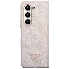 Guess GUHCZFD5P4TDPW F946 Z Fold5 brązowy|brown hardcase Leather 4G Triangle Strass цена и информация | Чехлы для телефонов | kaup24.ee