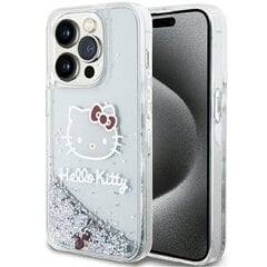 Hello Kitty HKHCP14SLIKHET iPhone 14 6.1" srebrny|silver hardcase Liquid Glitter Charms Kitty Head цена и информация | Чехлы для телефонов | kaup24.ee