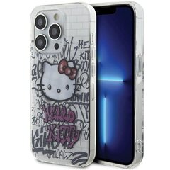 Hello Kitty HKHCP14LHDGPHT iPhone 14 Pro 6.1" biały|white hardcase IML Kitty On Bricks Graffiti цена и информация | Чехлы для телефонов | kaup24.ee
