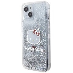 Hello Kitty HKHCP14XLIKHET iPhone 14 Pro Max 6.7" srebrny|silver hardcase Liquid Glitter Charms Kitty Head цена и информация | Чехлы для телефонов | kaup24.ee