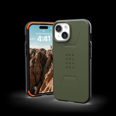 UAG Civilian Magsafe - protective case for iPhone 15 (olive) цена и информация | Чехлы для телефонов | kaup24.ee