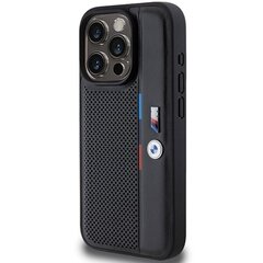 BMW BMHCP15X23PUPVK iPhone 15 Pro Max 6.7" czarny|black hardcase Perforated Tricolor Line цена и информация | Чехлы для телефонов | kaup24.ee