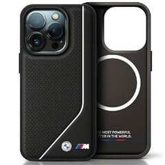 BMW BMHMP15L23PUCPK iPhone 15 Pro 6.1" czarny|black hardcase Perforated Twisted Line MagSafe цена и информация | Чехлы для телефонов | kaup24.ee