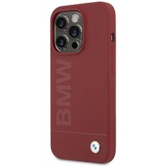 BMW BMHMP15LSLBLRE iPhone 15 Pro 6.1" czerwony|red hardcase Silicone Big Logo MagSafe цена и информация | Чехлы для телефонов | kaup24.ee