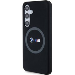 BMW BMHMS24S23SROK S24 S921 czarny|black hardcase M Silicone Printed Ring MagSafe цена и информация | Чехлы для телефонов | kaup24.ee