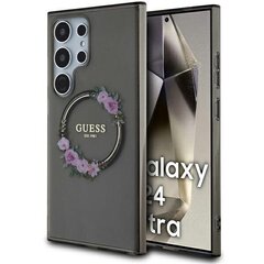 Guess GUHMS24SHFWFCU S24 S921 fioletowy|purple hardcase IML Flowers Wreath MagSafe цена и информация | Чехлы для телефонов | kaup24.ee