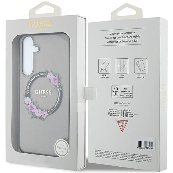 Guess IML Flowers Wreath Mag Hardcase цена и информация | Telefoni kaaned, ümbrised | kaup24.ee