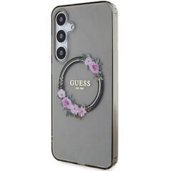 Guess GUHMS24SHFWFCU S24 S921 fioletowy|purple hardcase IML Flowers Wreath MagSafe цена и информация | Чехлы для телефонов | kaup24.ee