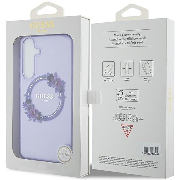 Guess IML Flowers Wreath Mag Hardcase цена и информация | Telefoni kaaned, ümbrised | kaup24.ee