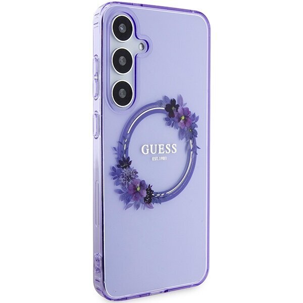 Guess IML Flowers Wreath Mag Hardcase цена и информация | Telefoni kaaned, ümbrised | kaup24.ee