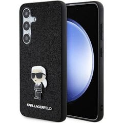 Karl Lagerfeld KLHCS24MGKNPSK S24+ S926 czarny|black hardcase Fixed Glitter Ikonik Logo Metal Pin цена и информация | Чехлы для телефонов | kaup24.ee