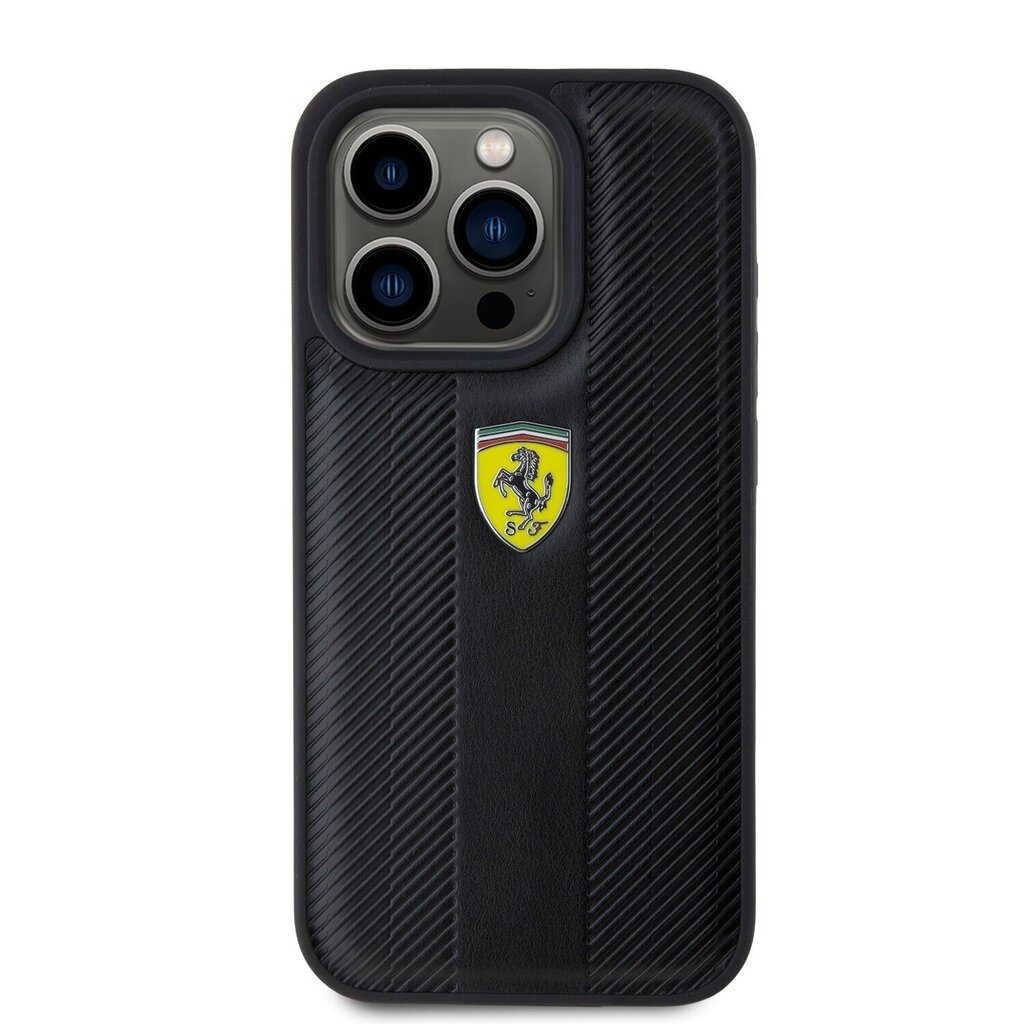 Ferrari Leather Carbon Vertical Red Line Case hind ja info | Telefoni kaaned, ümbrised | kaup24.ee